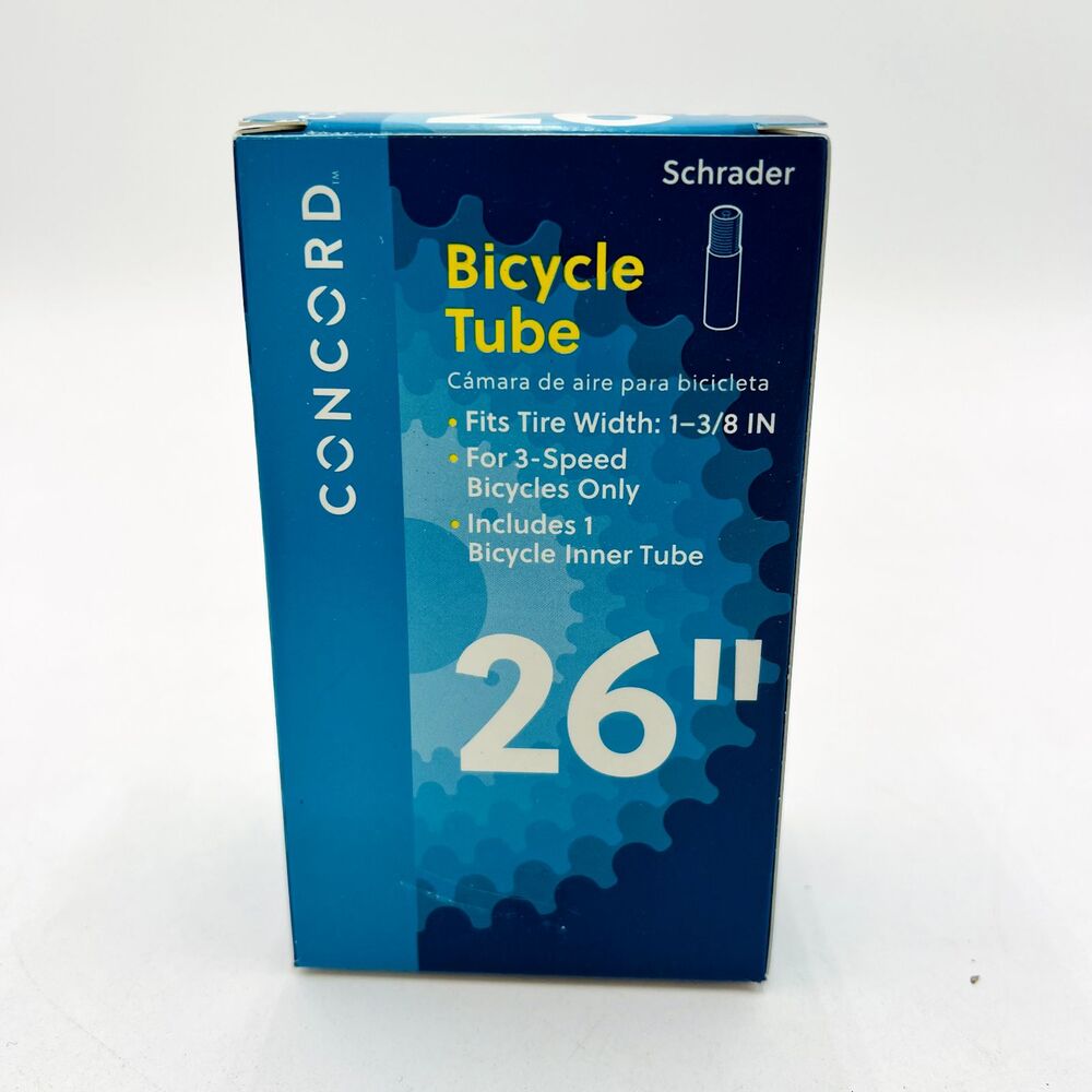 Concord 26" Bicycle Inner Tube: Fits Tire Width 1-3/8"